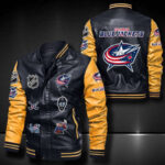 Columbus Blue Jackets Leather Bomber Jacket