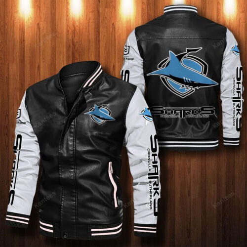 Cronulla-Sutherland Sharks Leather Bomber Jacket