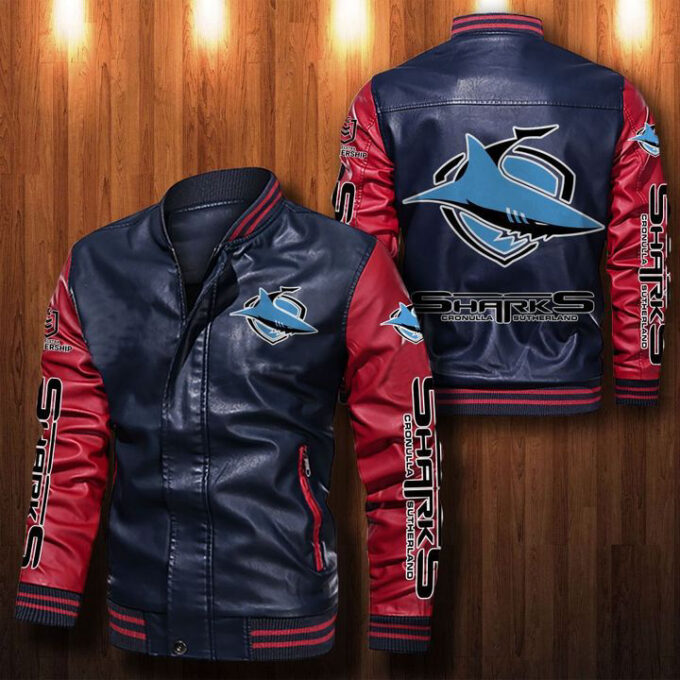 Cronulla-Sutherland Sharks Leather Bomber Jacket