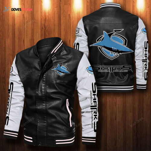 Cronulla-Sutherland Sharks Leather Bomber Jacket