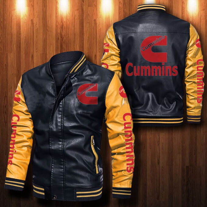 Cummins Leather Bomber Jacket