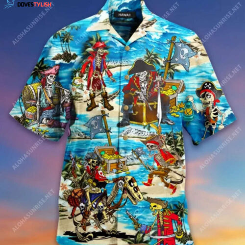 Save A Ship Ride A Pirate Skull Short Short Sleeve Shirt Summer Tropical Shirts Best Hawaiian Shirts Crazy Shirts Hawaii Hawaiian Shirt For Men Women