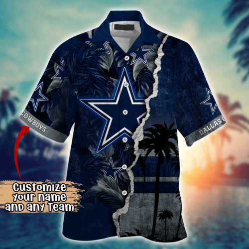 Dallas Cowboys NFL Flower Hawaii Shirt  For Fans, Custom Summer Football Shirts