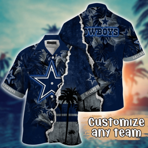 Dallas Cowboys NFL Flower Hawaii Shirt  For Fans, Custom Summer Football Shirts