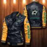 Dallas Stars Leather Bomber Jacket