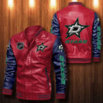 Dallas Stars Leather Bomber Jacket