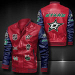 Dallas Stars Leather Bomber Jacket