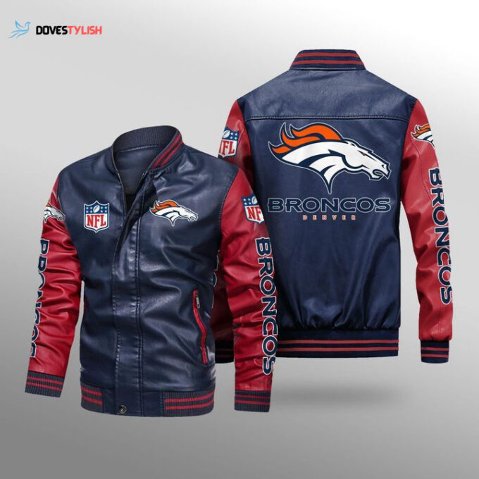 Denver Broncos Leather Bomber Jacket