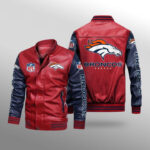 Denver Broncos Leather Bomber Jacket