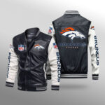 Denver Broncos Leather Bomber Jacket