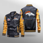 Denver Broncos Leather Bomber Jacket