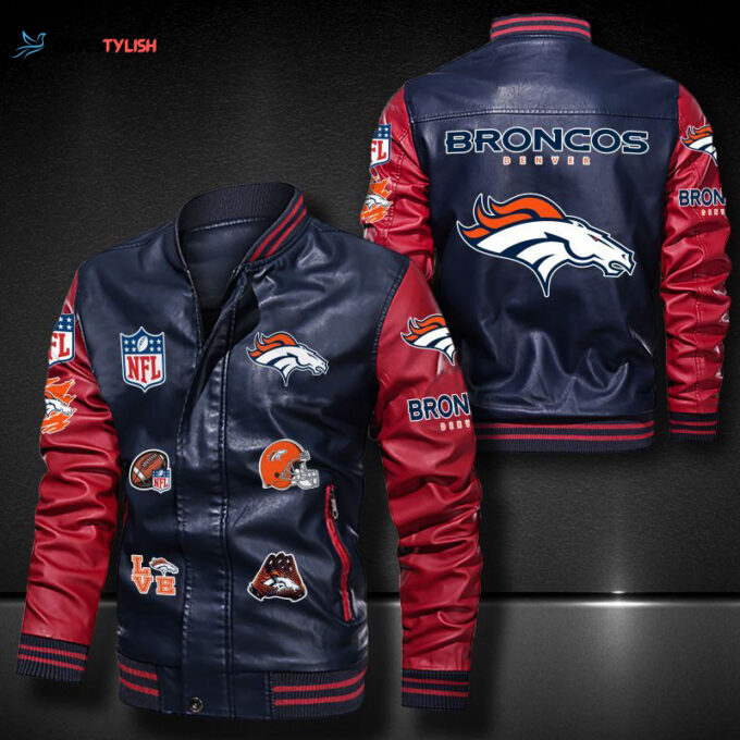 Denver Broncos Leather Bomber Jacket