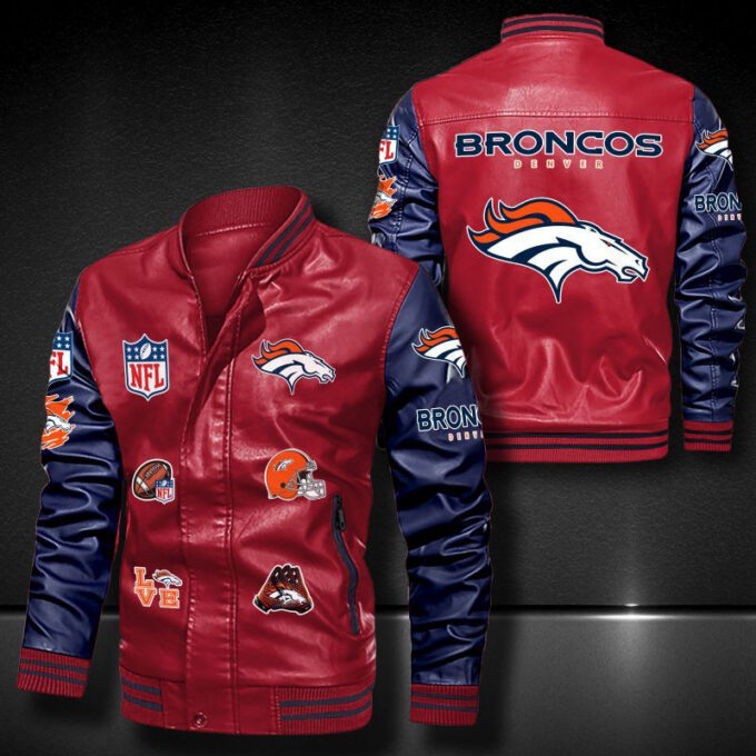 Denver Broncos Leather Bomber Jacket