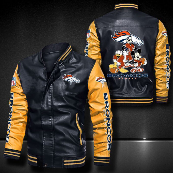 Denver Broncos Leather Bomber Jacket