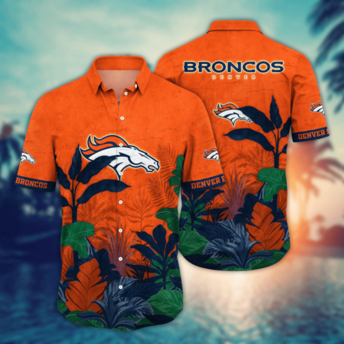 Denver Broncos NFL Flower Hawaii Shirt   For Fans, Summer Football Shirts