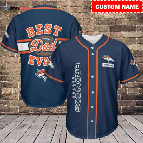 Denver Broncos Personalized Baseball Jersey BG774