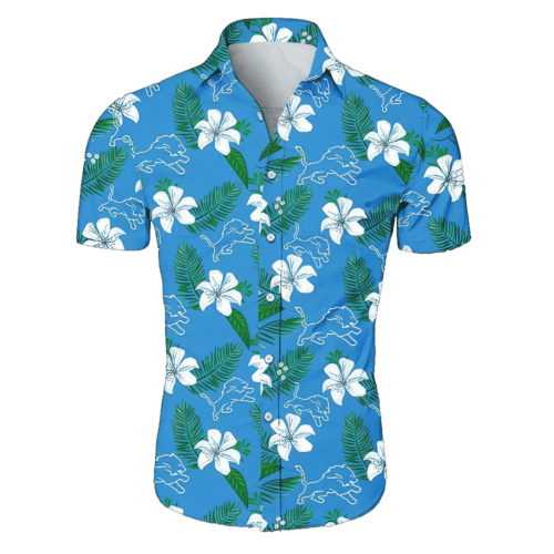 Detroit Lions Beach Shirt Hawaiian Shirt Short Sleeve For Summer