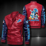 Detroit Lions Leather Bomber Jacket