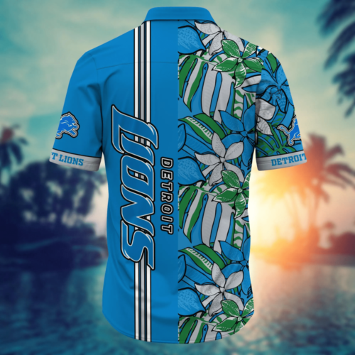 Detroit Lions NFL Flower Hawaii Shirt  For Fans, Summer Football Shirts