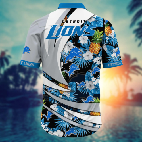 Detroit Lions NFL Flower Hawaii Shirt  For Fans, Summer Football Shirts