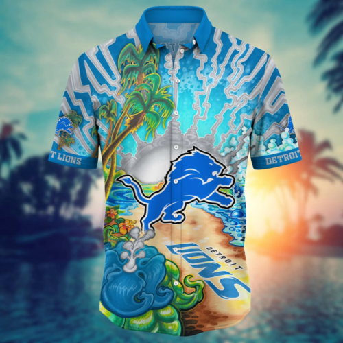 Detroit Lions NFL Flower Hawaii Shirt  For Fans, Summer Football Shirts
