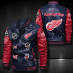 Detroit Red Wings Leather Bomber Jacket