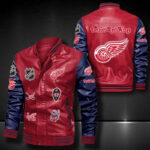 Detroit Red Wings Leather Bomber Jacket