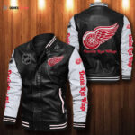 Detroit Red Wings Leather Bomber Jacket