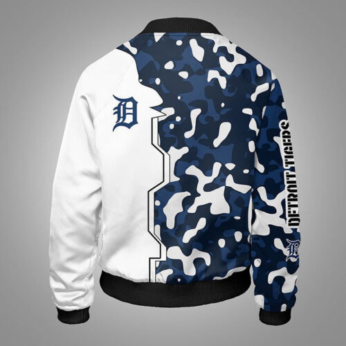 Detroit Tigers Camouflage Blue Bomber Jacket