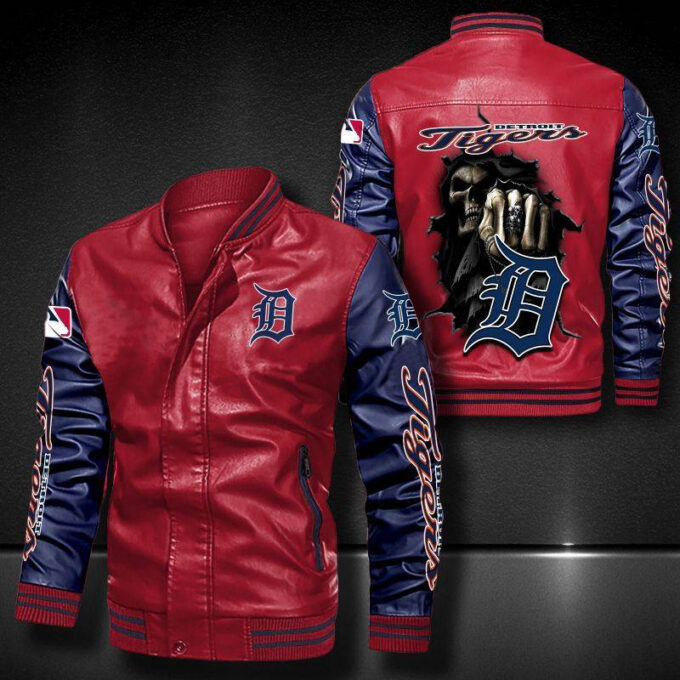 Detroit Tigers Leather Bomber Jacket