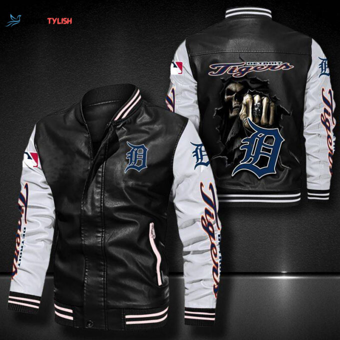 Detroit Tigers Leather Bomber Jacket