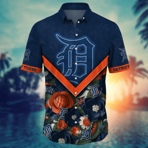 Detroit Tigers MLB Flower Hawaii Shirt And Tshirt For Fans, Custom Summer Football Shirts