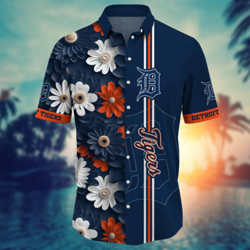 Detroit Tigers MLB Flower Hawaii Shirt   For Fans, Summer Football Shirts