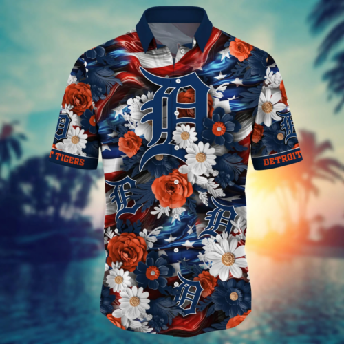 Detroit Tigers MLB Hawaii Shirt Independence Day, Summer Shirts For Men Women