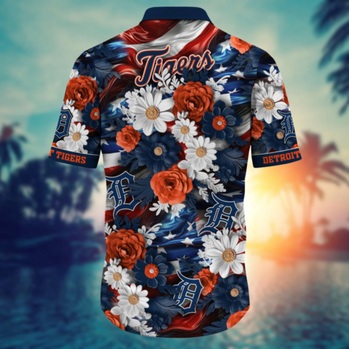 Detroit Tigers MLB Hawaii Shirt Independence Day, Summer Shirts For Men Women
