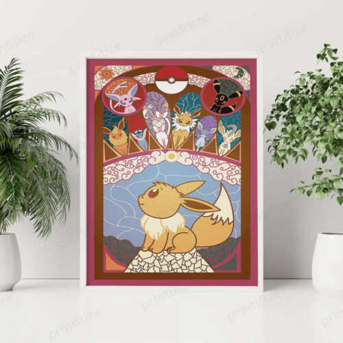 Eeveelution Pokemon Eevee Evolution Poster