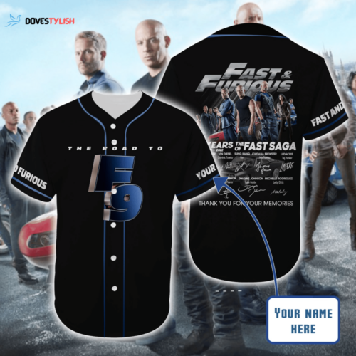 Fast And Furious Anniversary Thank You For The Memories Custom Name Baseball Jersey Gift For Lover Jersey