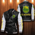 Fc Nantes Leather Bomber Jacket