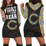 Fight Like A Chicago Bears Hoodie Dress For Women