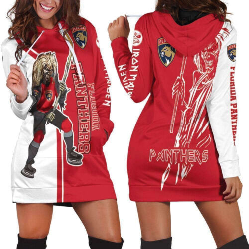 Florida Panthers And Zombie Hoodie Dress For Women