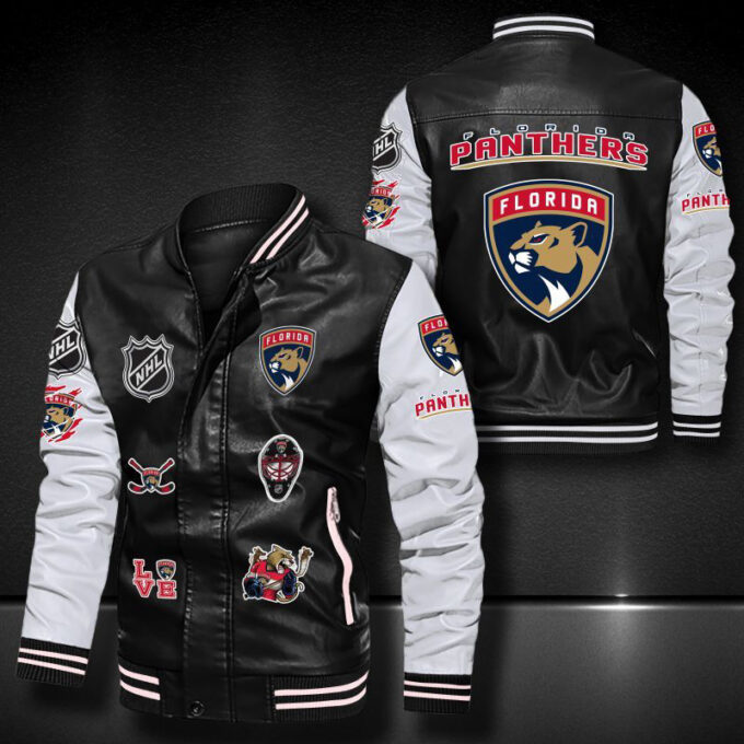 Florida Panthers Leather Bomber Jacket