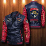 Florida Panthers Leather Bomber Jacket