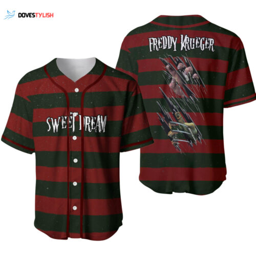 Freddy Krueger A Nightmare On Elm Street Fan Gift, Sweet Dream Freddy Krueger Slash Baseball Jersey Shirt