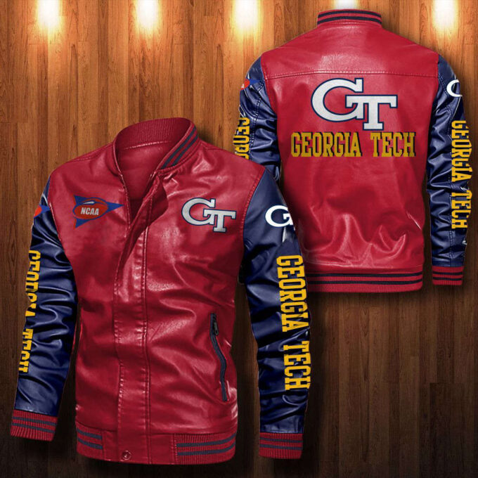 Georgia Tech Yellow Jackets Leather Bomber Jacket