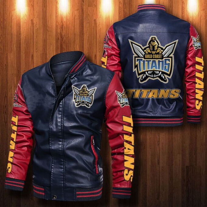 Gold Coast Titans Leather Bomber Jacket