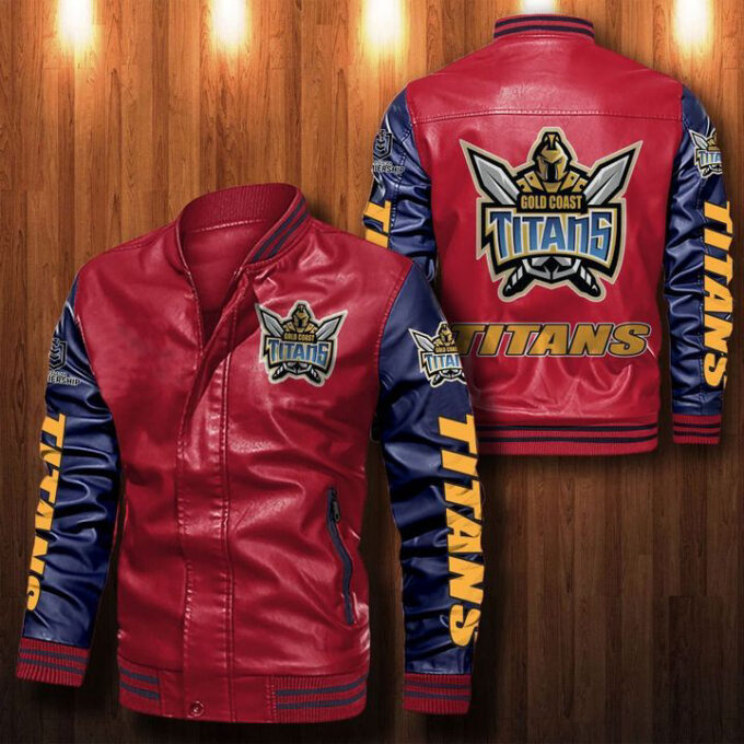 Gold Coast Titans Leather Bomber Jacket