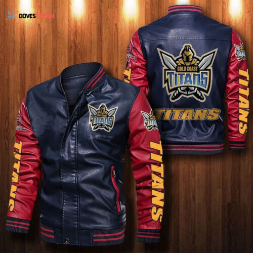 Gold Coast Titans Leather Bomber Jacket