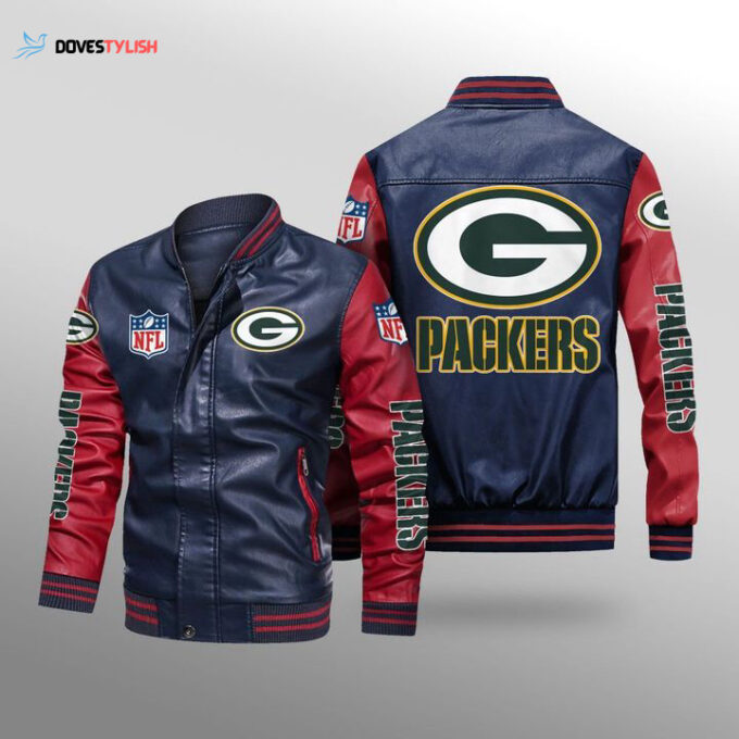 Green Bay Packers Leather Bomber Jacket