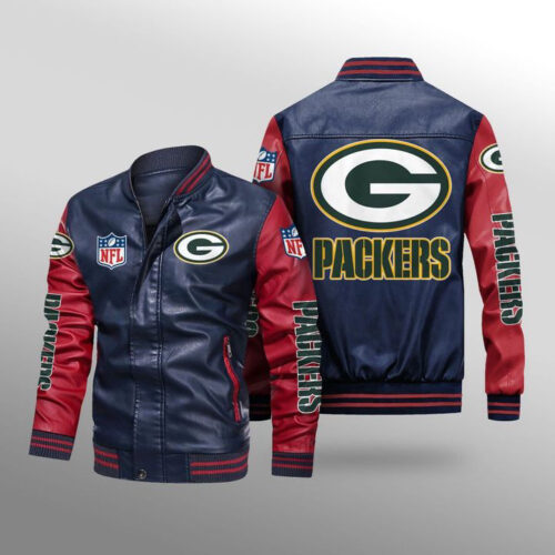 Green Bay Packers Leather Bomber Jacket