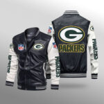 Green Bay Packers Leather Bomber Jacket